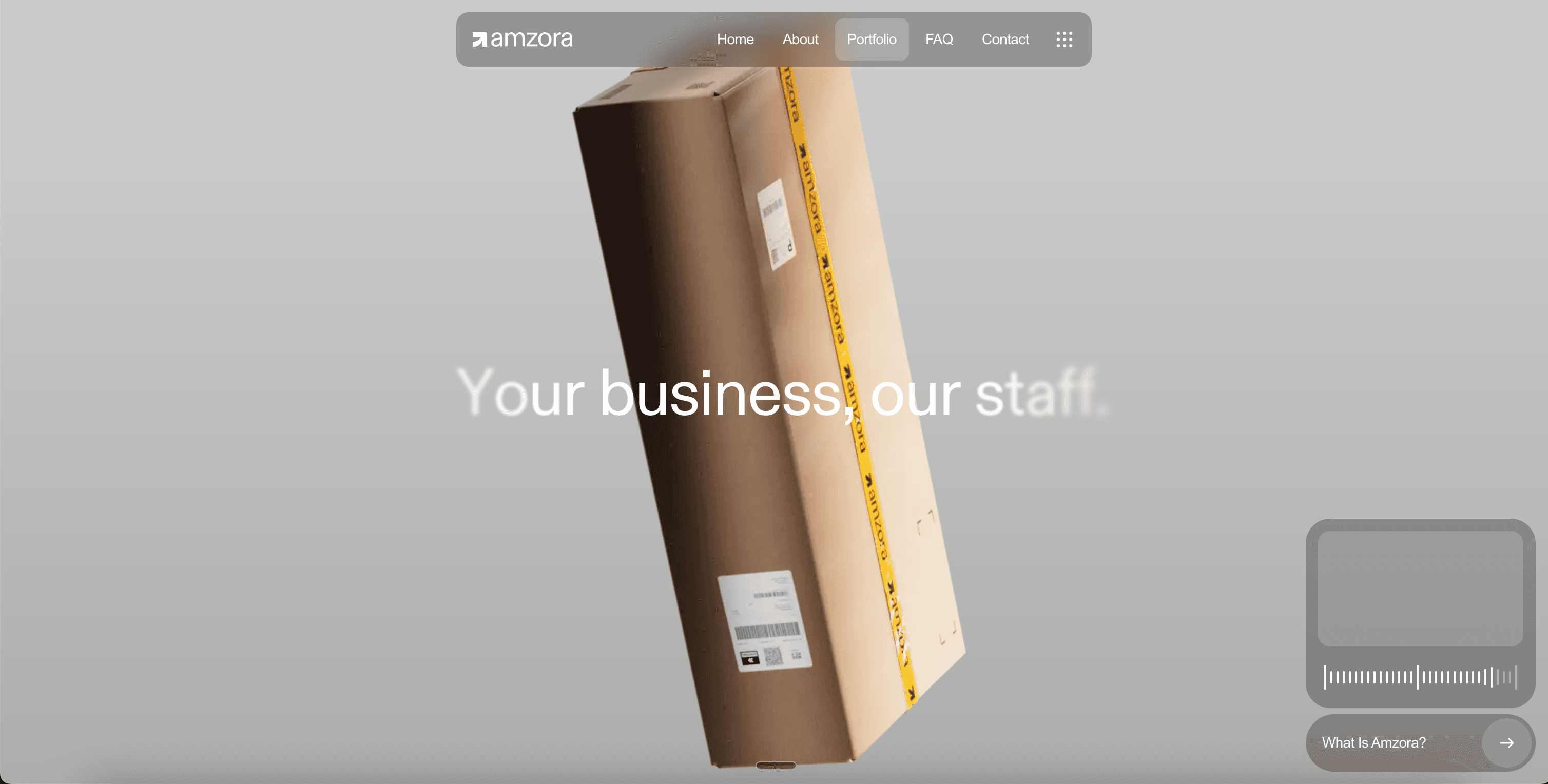 Amzora animated logistics section